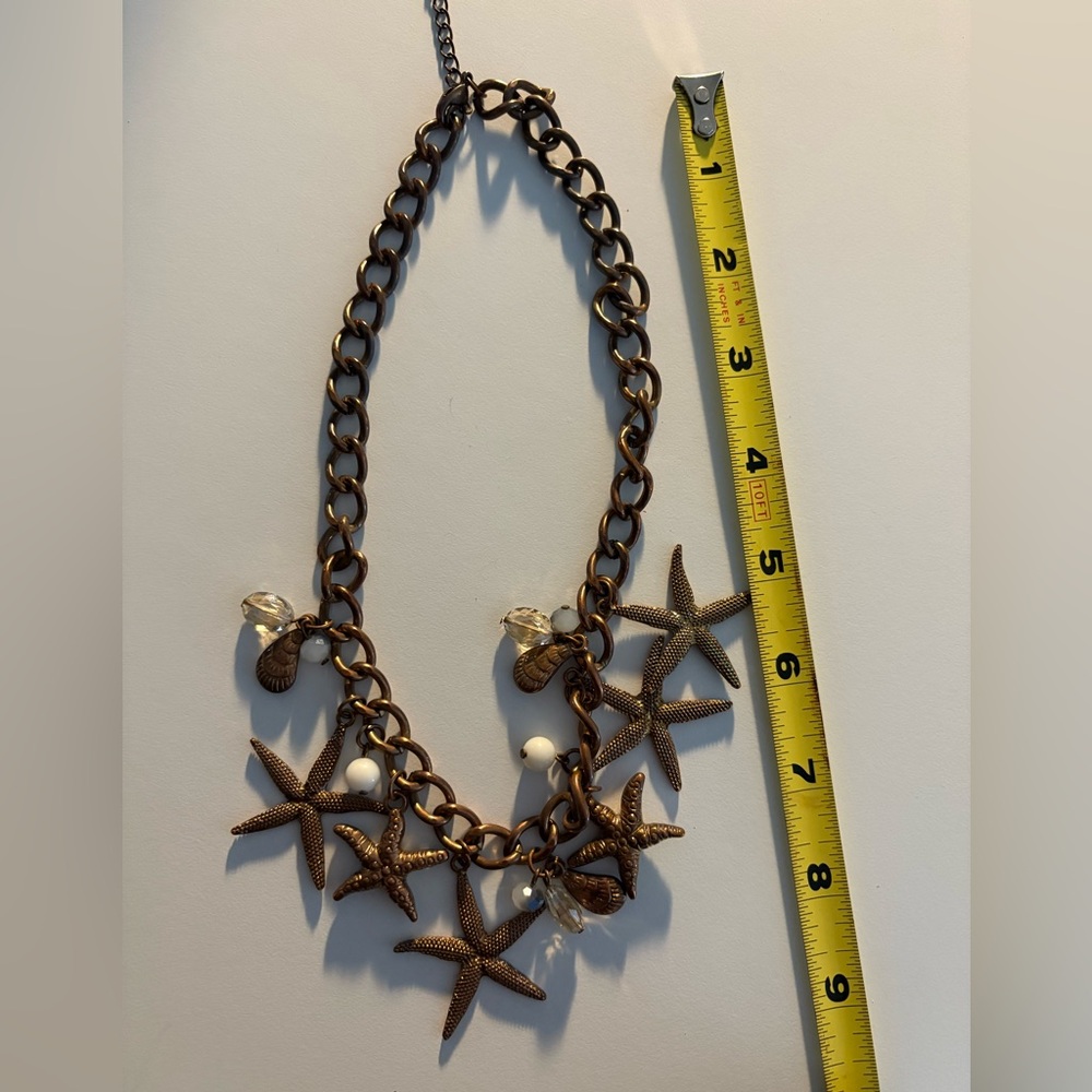 ✨Starfish Charm Necklace in Bronze Metal